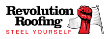 Revolution Roofing logo, a trusted name in verandah and patio design, featuring a bold, modern look that symbolizes quality in home improvements, builders, and outdoor spaces.