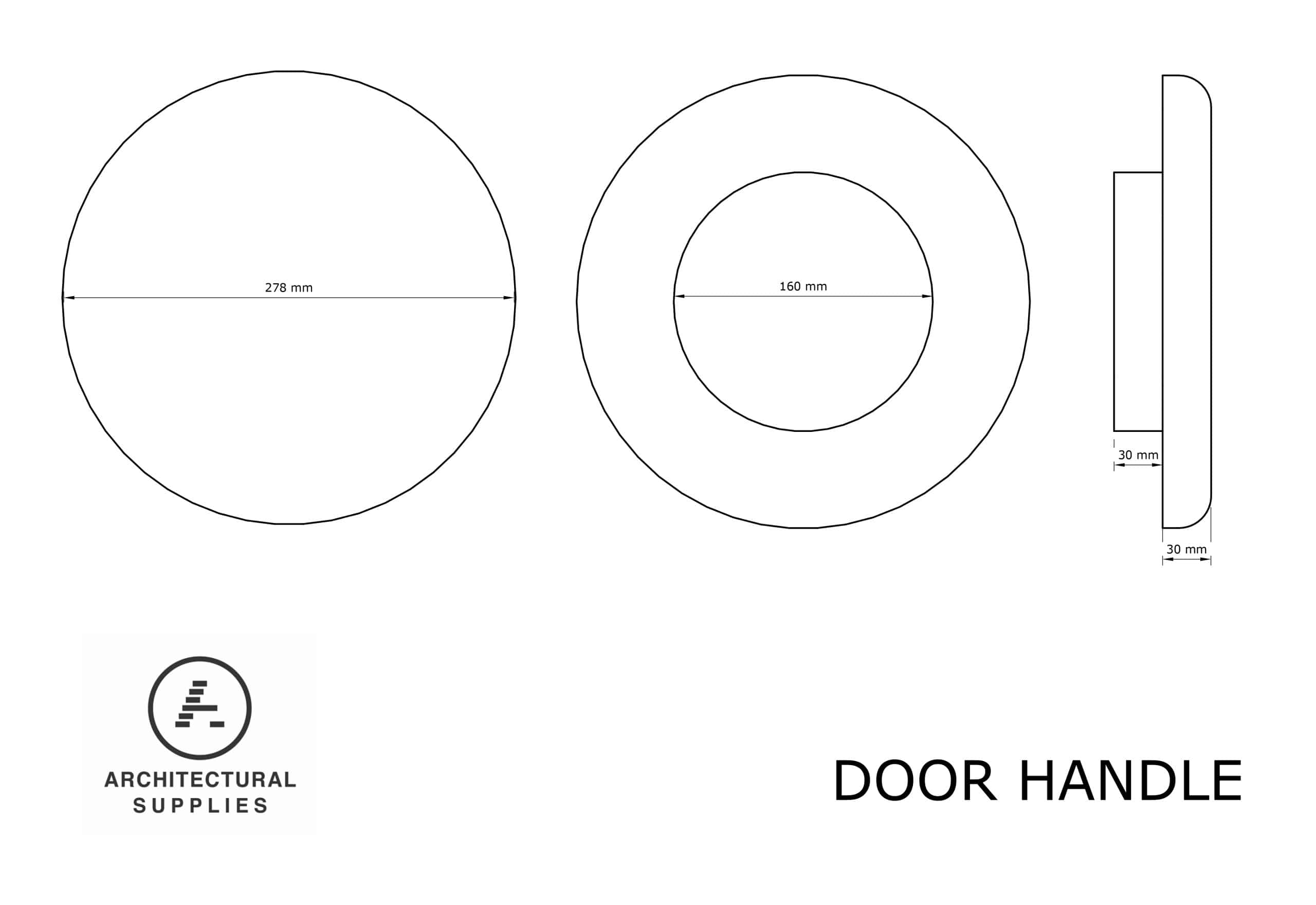 Entrance Door Handle Round - Soft Edge