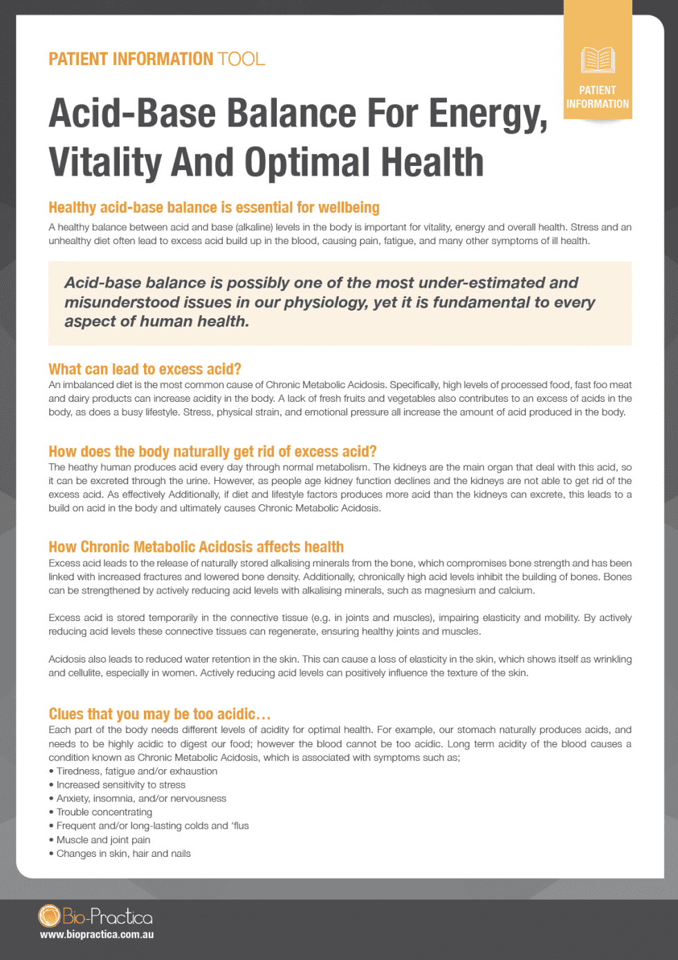Magnesium Deficiency Subtypes Questionnaire (20 printed copies) Bio