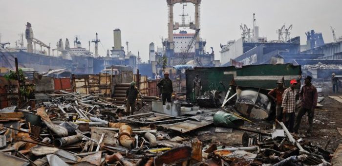 a ship yard in India
