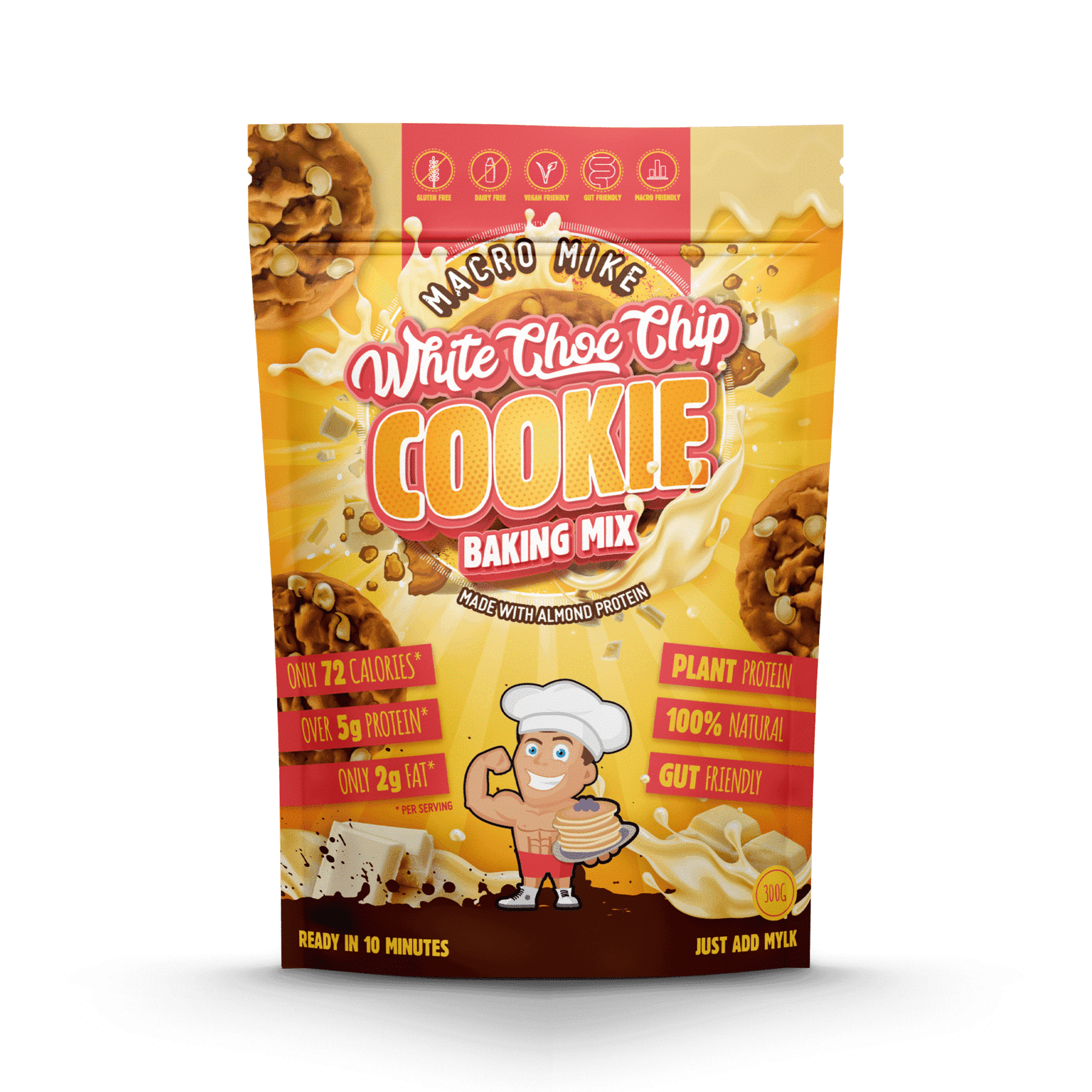 Macro Mike – V2 WHITE CHOC CHIP COOKIE BAKING MIX (250G BAG)