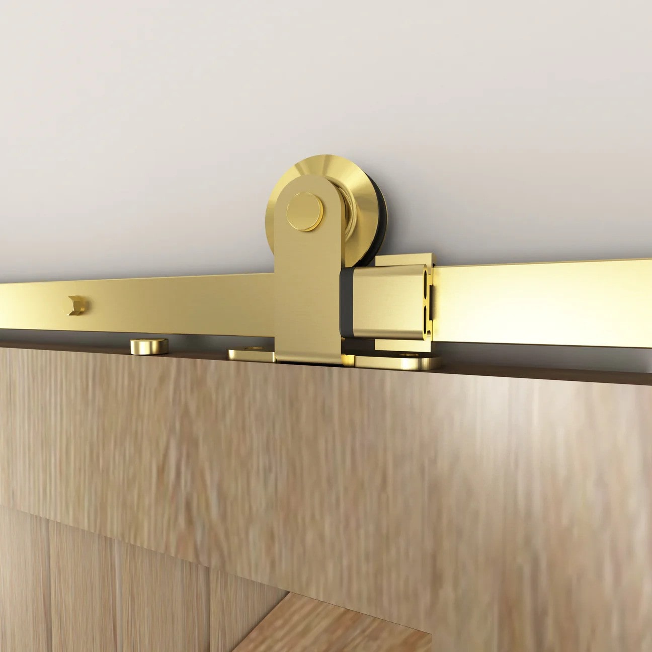 3m Satin Brass Top Mounted Track Barn Door Accessories - Brisbane Barn ...