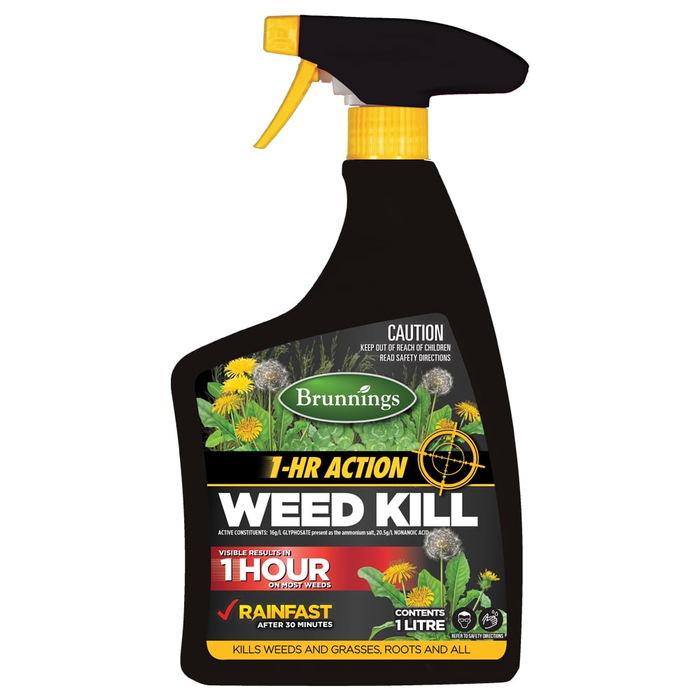 1 Hour Action Weed Kill Rtu 1l Brunnings