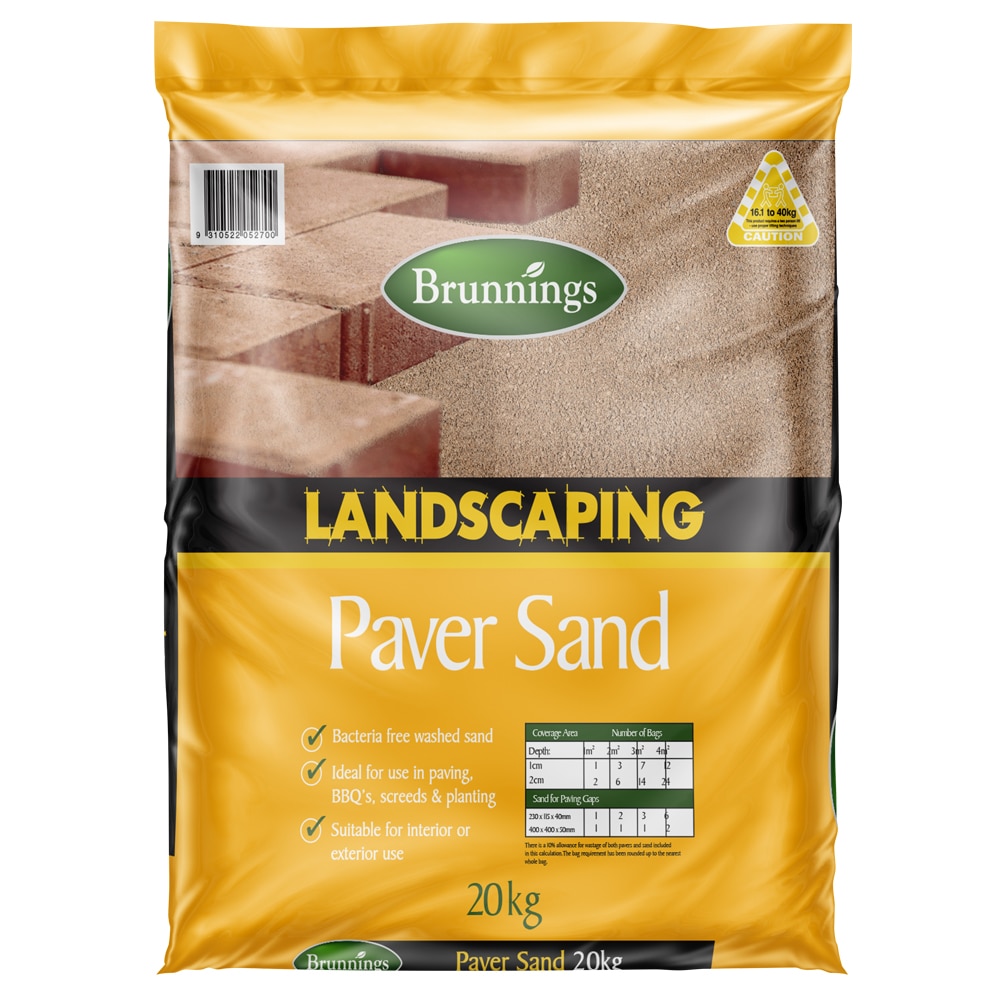 Landscaping Paver Sand 20kg Brunnings