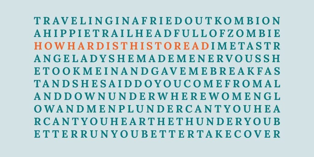 Jumbled up word salad of a famous song