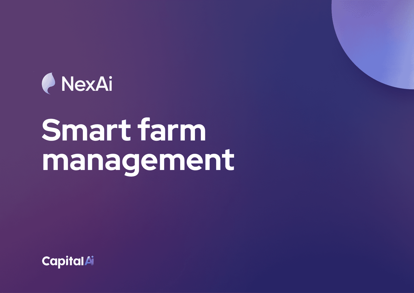 NexAI: Smart farm management