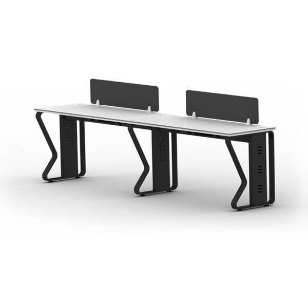 A FLOW 2 Seater Workstation in side by side orientation.