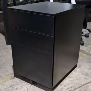 A Black Mobile Pedestal