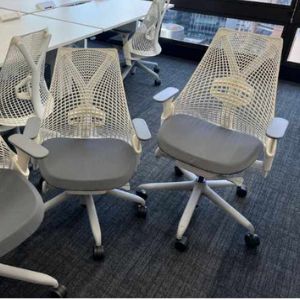 White Herman Miller Sayl Chairs