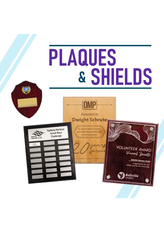 City Trophies website PLAQUES & SHIELDS