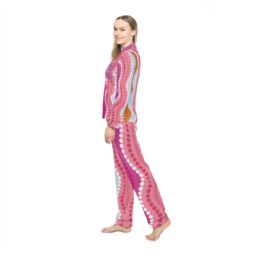Pink Lady Satin Pajamas (AOP)