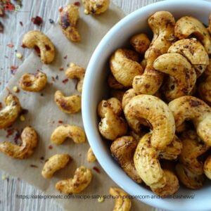 Roasted Salty Sichuan Peppercorn and Chilli Cashews