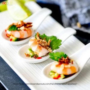 Thai Prawn Salad Spoons by Sprinkles and Sprouts