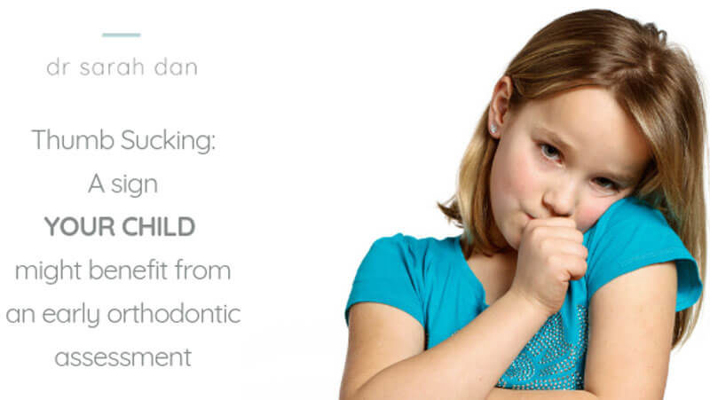 Thumb sucking: A sign your child might benefit from an early orthodontic assessment.