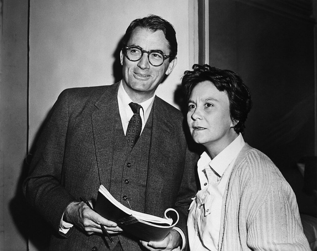 Author Harper Lee with actor, Gregory Peck