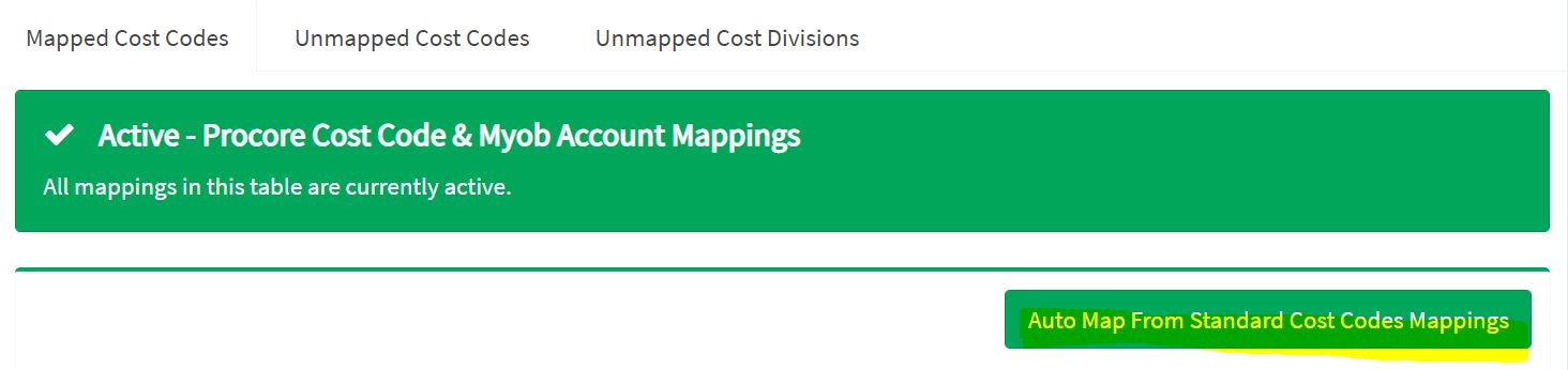 How To Map Project Specific Cost Codes In Onecore Myob Interfy Help 5788