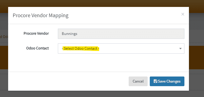 select corresponding contact