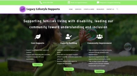 A re-worked website for an NDIS provider