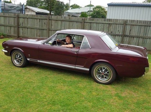 Leanne Banks in a classic car