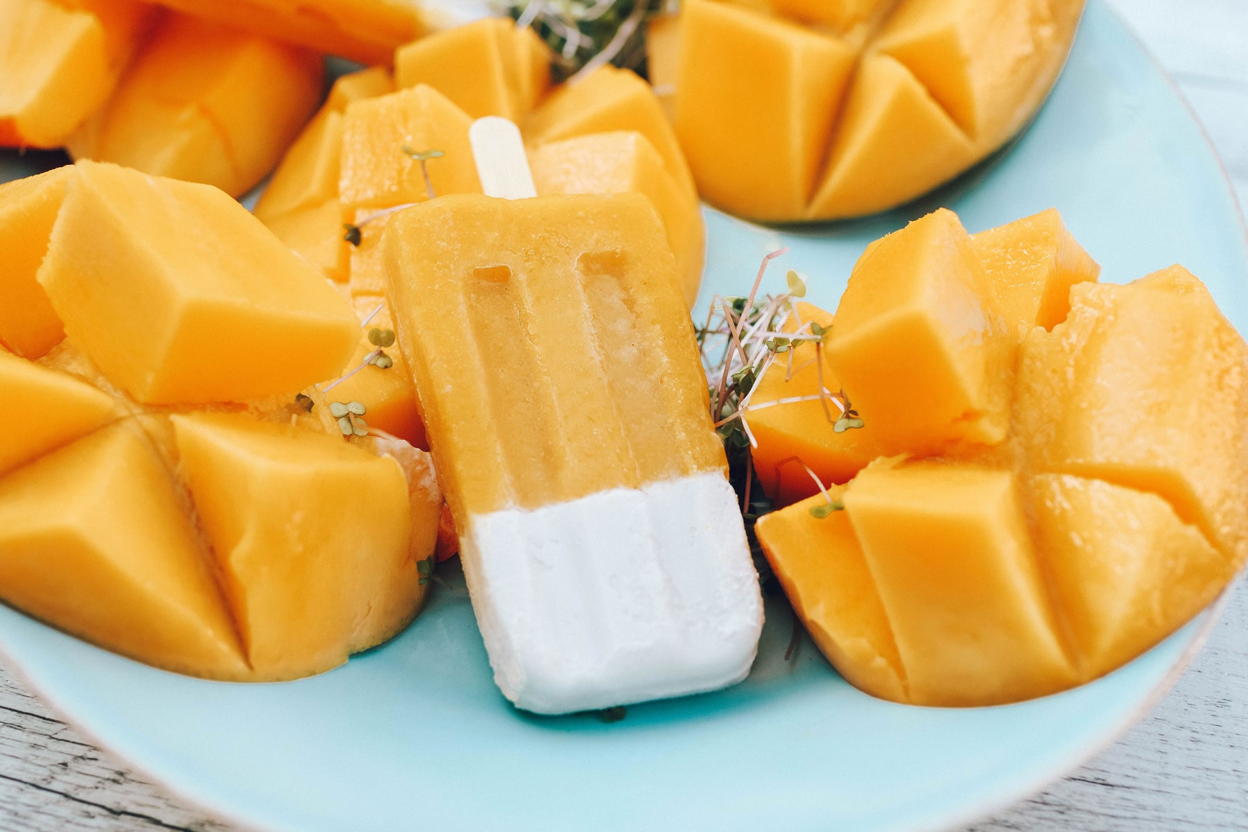 Healthy Mango & Coconut Ice Blocks Recipe
