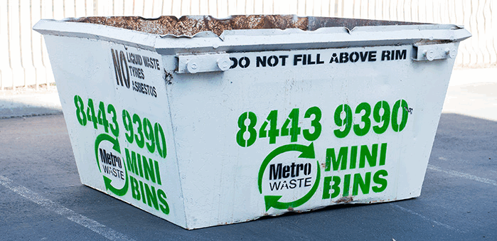 2 cubic meters Minibin Skip Bins Adelaide