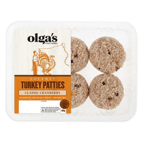 Turkey and Cranberry Patties Olgas Fine Foods