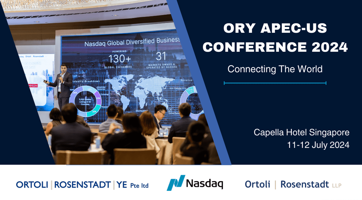 Ortoli Rosenstadt LLP to Hold ORY APACUS Conference 2024 on July 1112 at Capella, Singapore