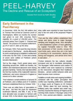 Early Settlement in the Peel-Harvey