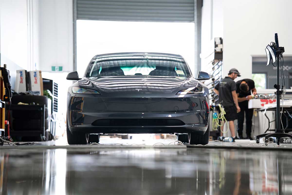 Tesla paint protection — side profile