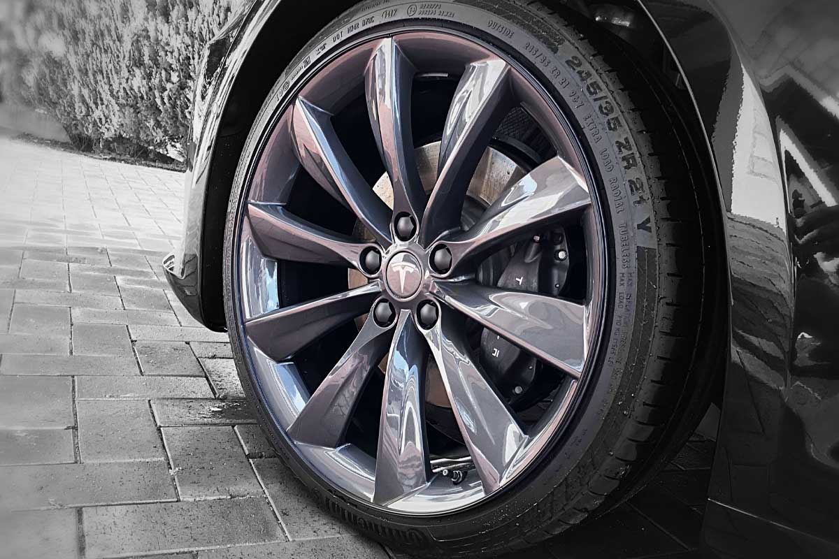 Tesla paint protection showcase — front view