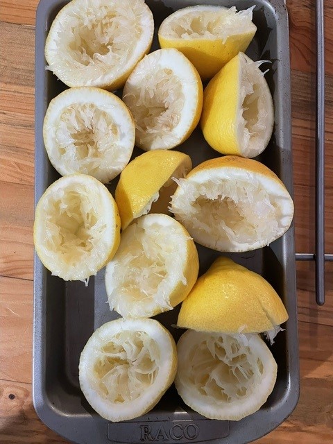 lemons ready for drying