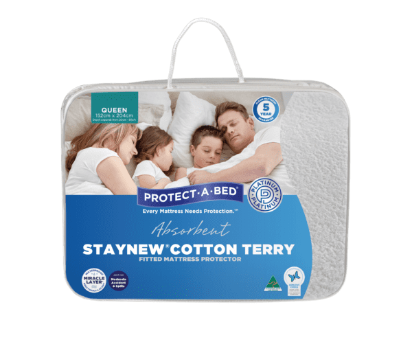 Staynew® Cotton Terry Fitted Mattress Protector