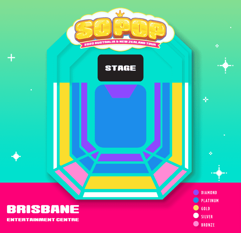 SO POP 2020 Ticket Map - Entertainment Centre, Brisbane