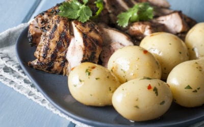 Garlic and Soy Chicken with Spud Lite Micro Potatoes