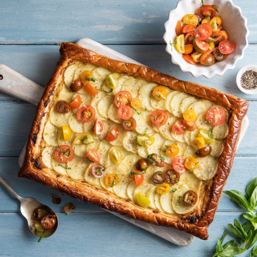 Potato, Leek & Goats Cheese Galette Spudlite