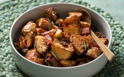Bacon, Rosemary & Balsamic Vinegar Roast Potatoes