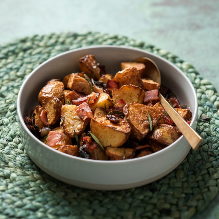 Bacon, Rosemary & Balsamic Vinegar Roast Potatoes Spudlite