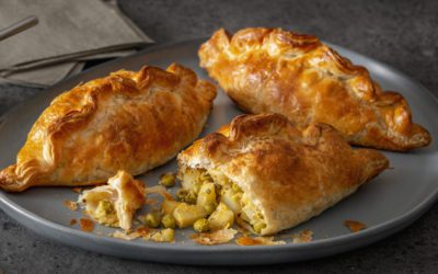 Curried Lentil, Potato and Pea Pasty
