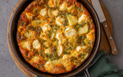 Potato, Goats Cheese and Herb Frittata