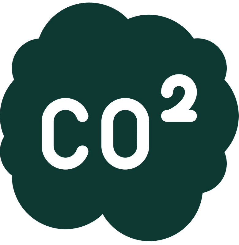Carbon emissions reduced icon