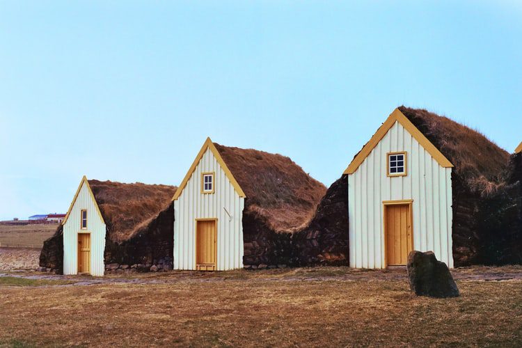 A row of small houses