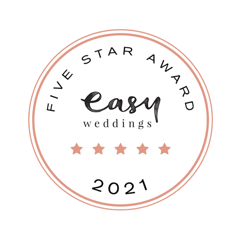Easy Weddings 2021 5-Star Award