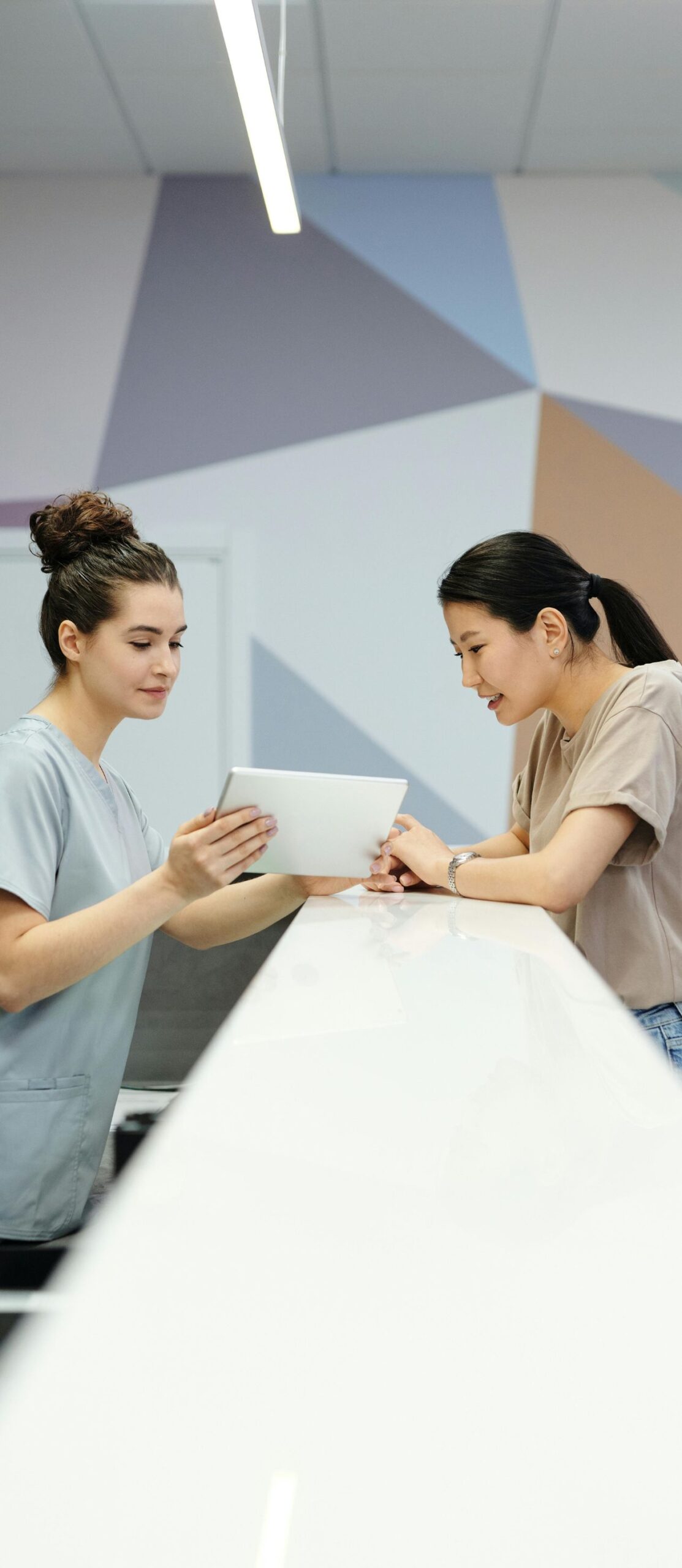 HIPAA-compliant virtual receptionist managing electronic health records and patient communications